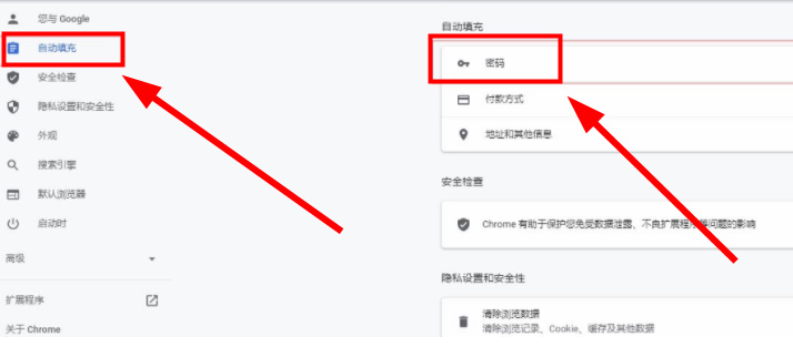 谷歌浏览器密码检查功能在哪